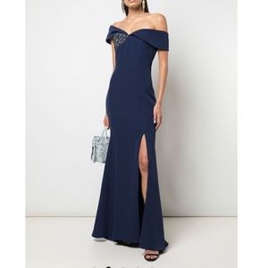 NEW BADGLEY MISCHKA NAVY GOWN